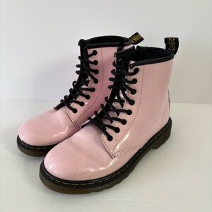 Dr. Martens 1460 Delaney Pink Patent Leather Boots Little Girls 3